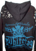 NEW WHITETAG GRAPHIC HOODIE BLACK URBANWEAR MEDIUM