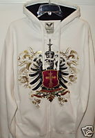 NEW AVIREX GRAPHIC HOODIE WHITE BLACK URBANWEAR XL