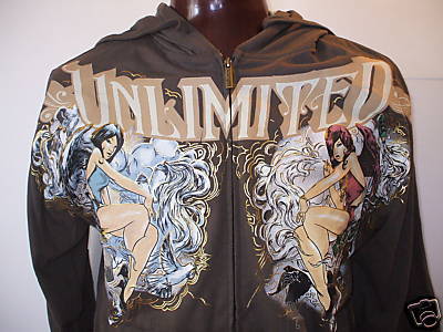 Ecko UNLTD "TEMPRESS HOODY" Size LARGE (Coffee)